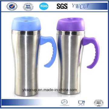 Best Quality Double Wall Stainless Steel Vacuum Travel Mug/ Auto Mug / Travel Tumbler Insulation for Coffee with Handle